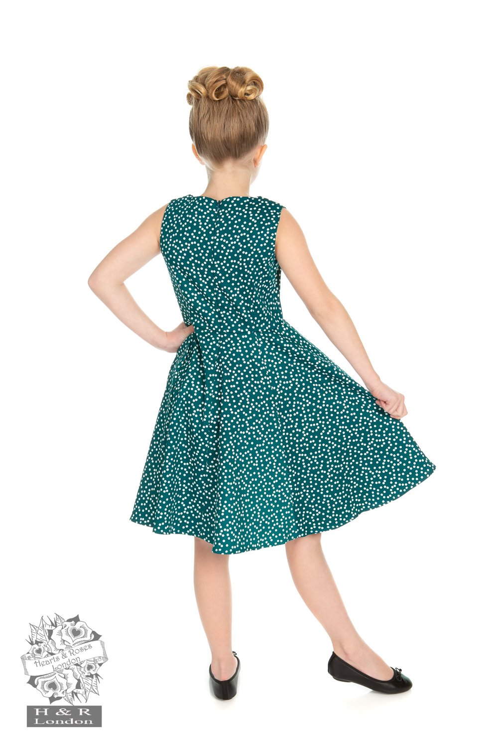 Girls La Rosa Dotty Swing Dress